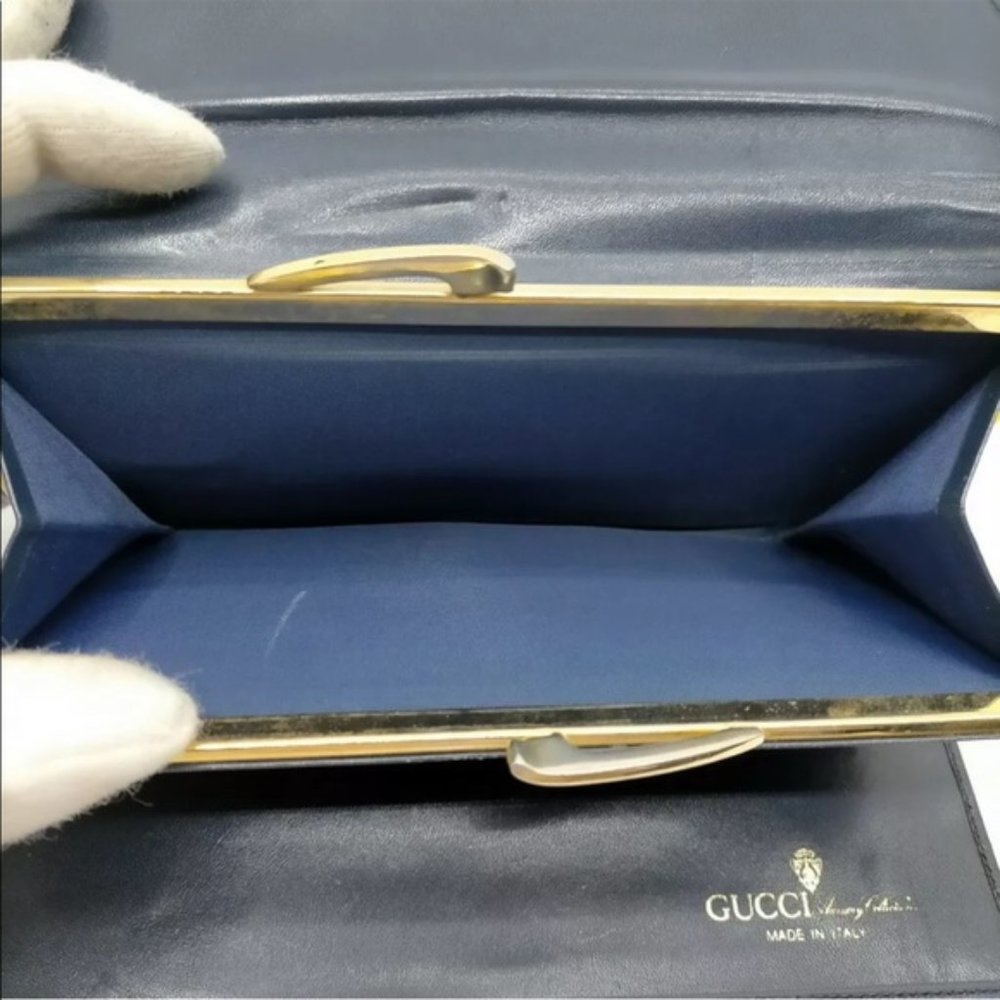 Gucci Long Wallet Blue Leather - Picture 8 of 10